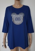Wawa bawełniana tunika extra jakość plus size myszka Mickey 50 52 cyrkonie