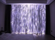 Kurtyna świetlna 4x3m zimna biała ledowa lampki choinkowe świąteczne ledy 