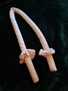 Jedwabna opaska do krecienia włosów beż użycia ciepła