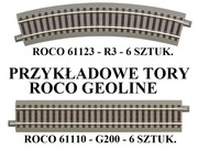GLEDZIU KOLEJKA MAKIETA ROCO TORY GEOLINE G200 R3