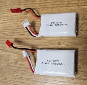 2szt FlySky GT5 FS-GT5 1850mAh JST akumulator bateria MC6C MCE7