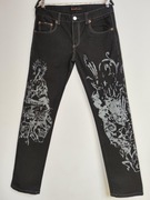 Kosmo Lupo Jeansy Damskie Regular Fit [Czarne]  z metką 