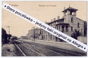 ZBĄSZYŃ (BENTSCHEN) Dworzec kolejowy od peronów, tory i poczta 1914