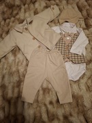 Maurycy ubranko zimowe do chrztu dla chłopca 68 beżowe