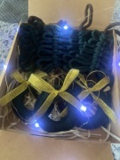 box świąteczny makrama ozdoby na choinke