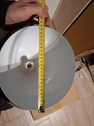 Czarna metalowa kulista lampa wisząca