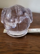 Figurka ze szkła Słoń, przycisk do papieru, z lat 80-tych XX wieku