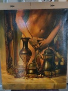 Obraz olejny Marka Chmielewskiego - martwa natura / akt