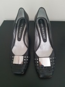 Czarne skórzane czółenka Luciano Barachini - r. 38