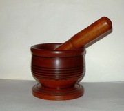 stara apteka kuchnia- drewniany moździerz do ziół la Palma