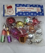 Bombi Choinkowe Szklane komplet 67WOR PRL !Stare Ozdoby! Szyszki ,Żołędzie 