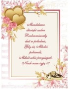 NAKLEJKI NA WÓDKĘ WESELNĄ etykiety na alkohol 50sztuk