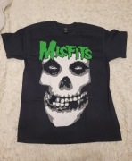 Czarna koszulka męska Misfits Jurek Skull rozmiar L