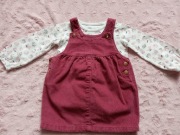 Sukienka plus body, zestaw F&F, r. 74