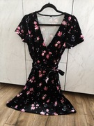 Sukienka welur w kwiaty 