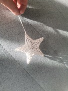 Haftowana gwiazdka na choinkę 