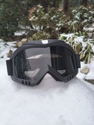 Gogle narciarskie, snowboardowe, męskie damskie dziecięce, czarne filtr UV