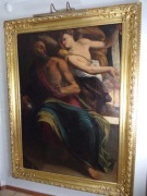 Obraz Olejny na Płótnie "ŚW MATEUSZ I ANIOŁ" XVII/XVIIIw, 1576r. 193x136cm 