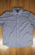 Koszula Collezione r. XL w kratkę męska wielokolorowa krótki rękaw bawełna 