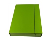 Teczka box 5 cm z gumką zielona