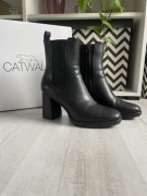 Czarne botki na wysokim obcasie Catwalk rozm. 38