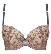 Biustonosz push-up Samanta Ellie A332 75E połyskujący nugat bazowy