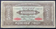 Banknot Polska IIRP 50 000 Marek Polskich 1922 r. Seria I Stan I/II+ AU+