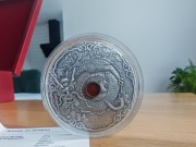 srebrna moneta kolekcjonerska  2 oz Rok Smoka Togo 2012r 1500 CFA Franków