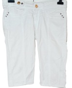 Białe Szorty krótkie Spodenki przed Kolano Fishbone XS