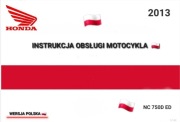 HONDA NC 750D ED 2013r INSTRUKCJA UZYTKOWNIKA KSIAZKA j.POLSKI