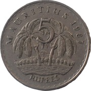 Mauritius 5 rupii z 1987 rok - OBEJRZYJ MOJĄ OFERTĘ