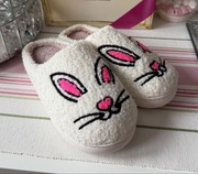 Urocze kapcie 38 różowe królik króliczki
