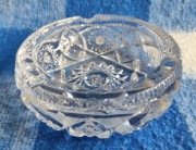 Popielniczka kryształowa bardzo grube dno PRL