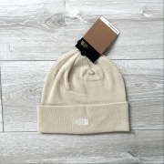 Beanie the north face tnf czapka zimowa logo retro beżowa beige na zimę