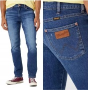Spodnie Jeansowe Zwężane Wrangler Larston Darkly Worn W18SD239W W32 L32