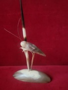 Rzeźba z rogu bawoła KREWETKA lata 60 /70.