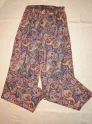 Kolorowe etniczne spodnie z szerokimi nogawki rozmiar M