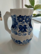 Kubek, kufel, dzbanek ręcznie malowany, Fajans Włocławek 