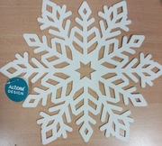 świąteczna podkładka z filcu duża śnieżynka .