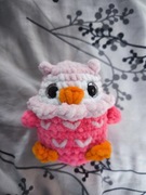 sowa na szydełku pluszak maskotka amigurumi rękodzieło  