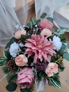 Elegancki stroik świąteczny na grób obciążony 