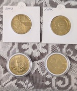 2 ZŁOTE GN -2003-2014- JAN PAWEŁ II -KOMPLET- 4 MONETY