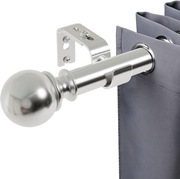 Karnisz srebrny regulowany 80–133 cm – skręcany, z okuciami