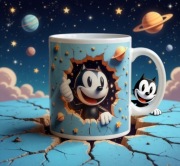 Prezent na dzien dziecka Felix the cat kubek z efektem 3d dla gracza dzieck