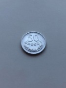 50 Groszy  Aluminium . Moneta obiegowa z roku 1975 . Stan  - bardzo dobry .