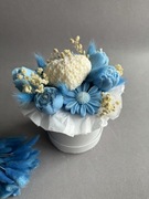 Box prezentowy babyshower kwiaty na prezent flowerbox ze świec sojowych