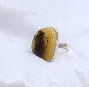 Pierścionek - Srebro i Bursztyn