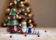 Choinka Matrioszka bożonarodzeniowa drewniana ręczniemalowana