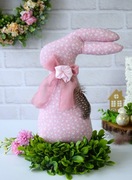 Zając 30cm. Zajączek xxl duży. Różowy