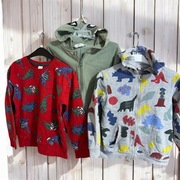 Bluzy chłopiec 122-134 Du Pareil au môme H&M z kapturem bawełna dinozaury